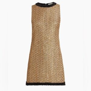 NWT Alice + Olivia Clyde Metallic Tweed A-Line Minidress